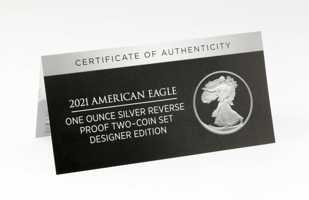 2021 Two-Coin Set Designer Edition American Eagle Silver Reverse Proof Set
