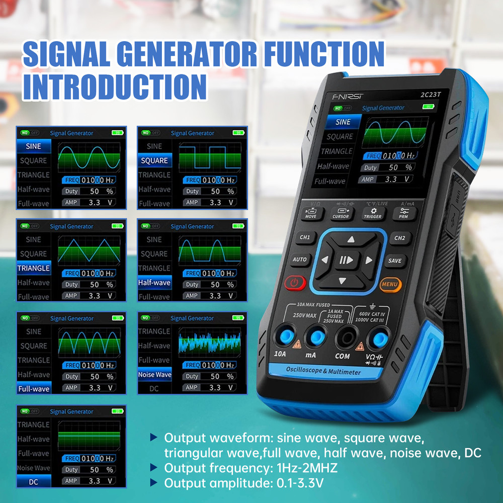 3IN1 Handheld Oscilloscope Digital Display Multimeter Function Signal Generator