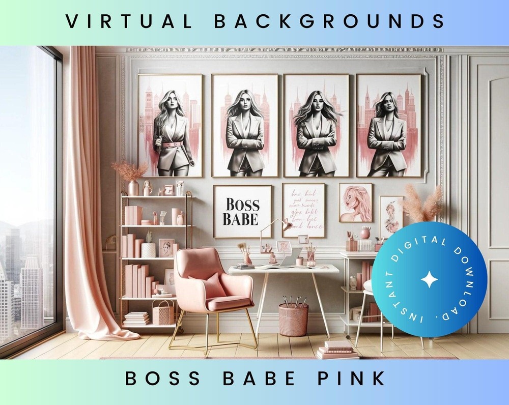 Boss Babe Pink Zoom Backgrounds