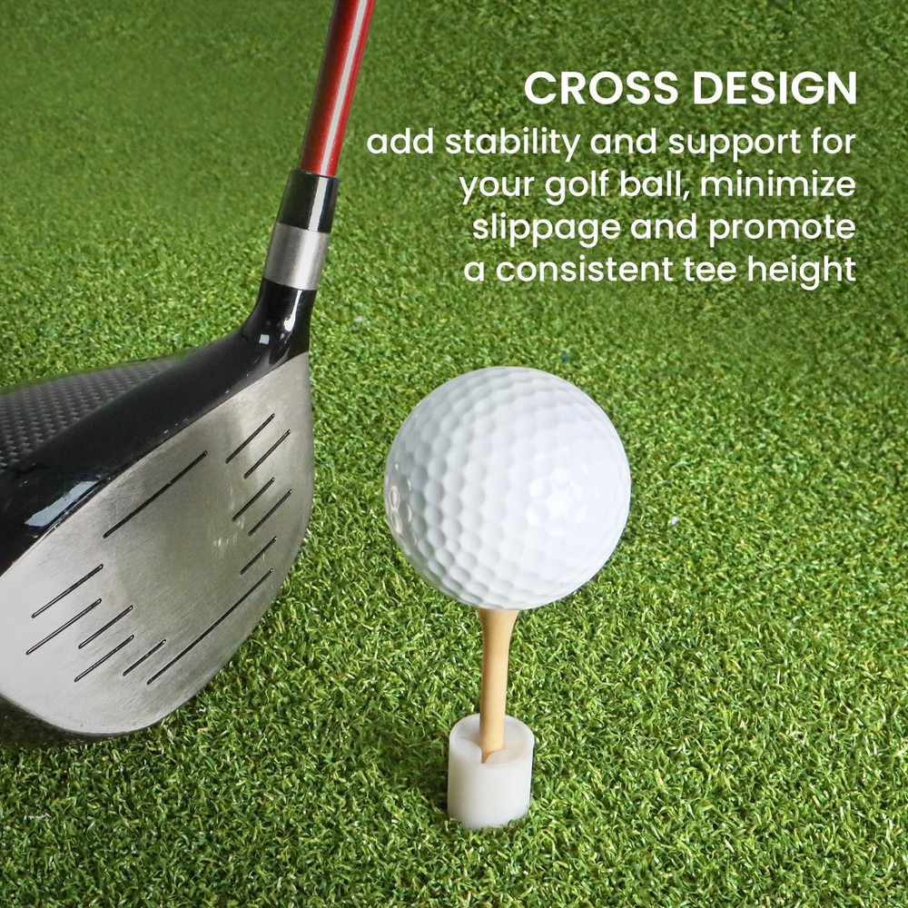 5 Pack Rubber Tee Adaptor for Golf Practice Compatible with All Tees
