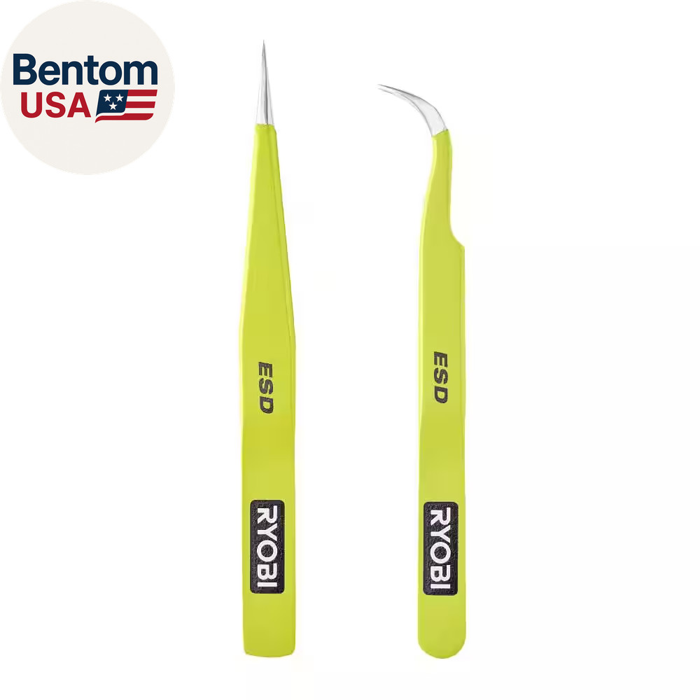 2 Piece Precision Anti-Static Tweezers