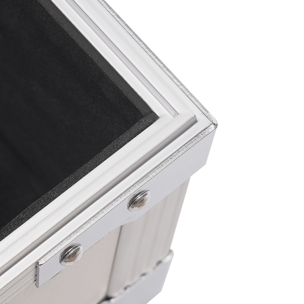 Large Portable Locking Storage Box for Filing Letters & Documents w/Lock Silver
