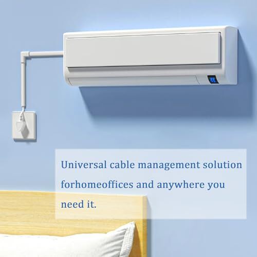 125" Cable Concealer Kit - Comprehensive Cord Management Wall for Large White