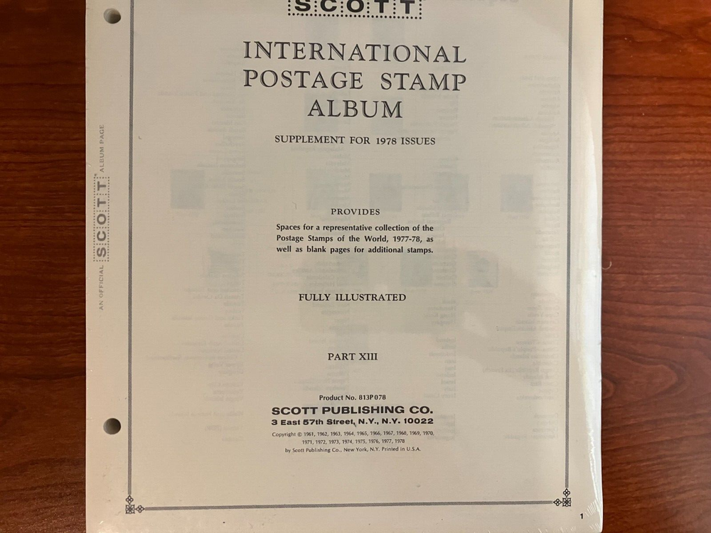 SCOTT International Part XIII (13) Pages For 1978 Issues