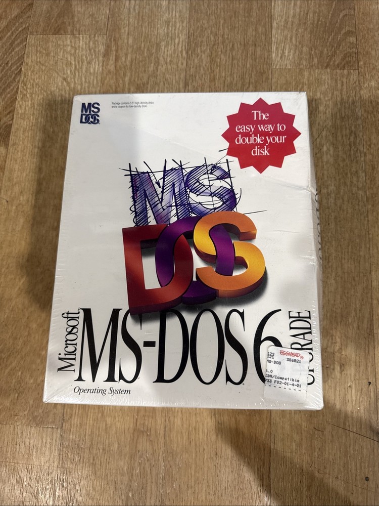 SEALED Microsoft MS DOS 6 Upgrade 5.25 Floppy Disc Operating System