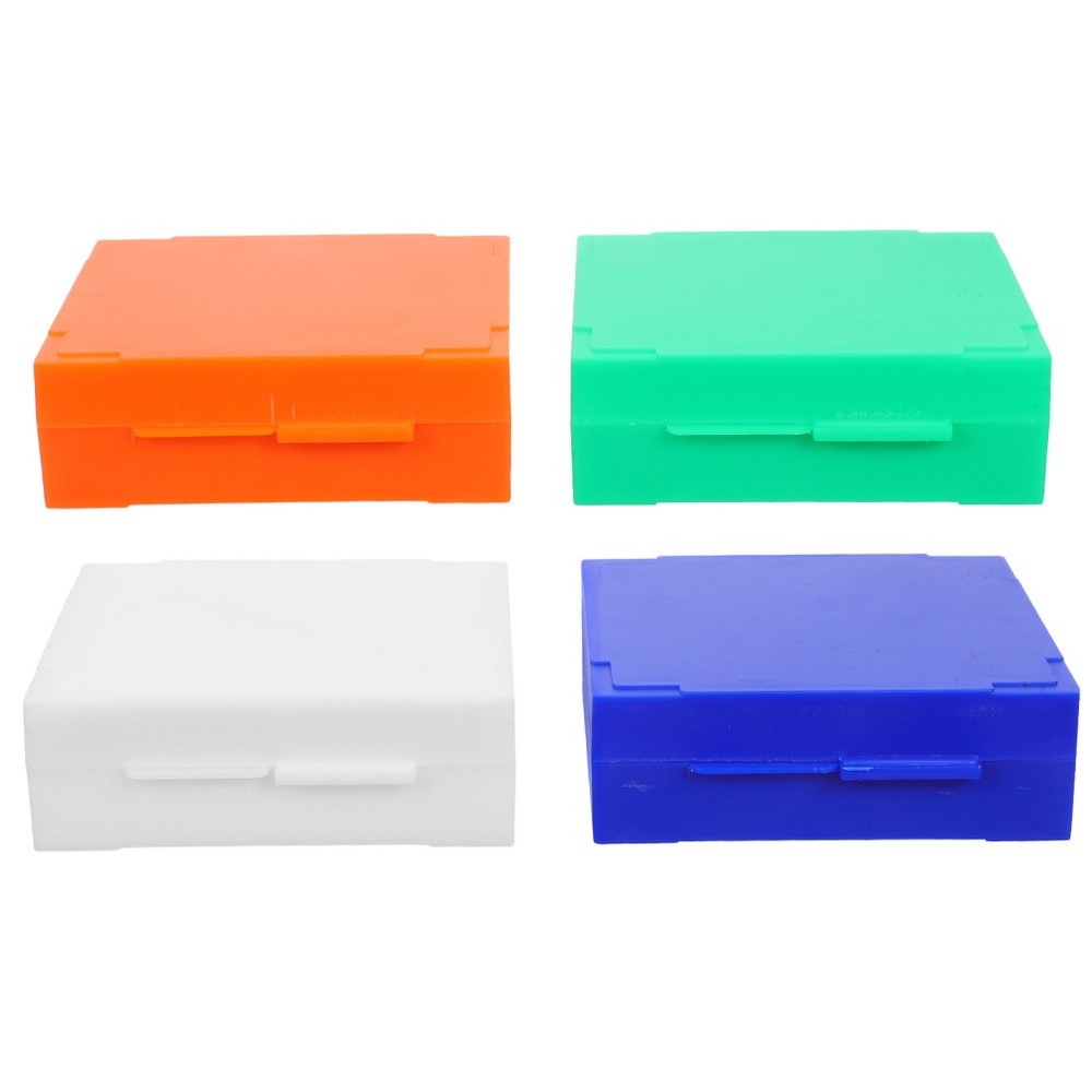 4pcs Microscope Slide Storage Boxes 25 Slots Plastic Holder for Lab Research