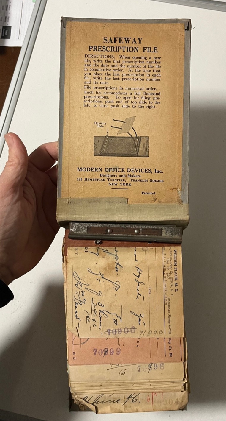 Prescription Rx Pad Book Paper Apothecary Druggist Pharmacy Medicine Vtg SAFEWAY