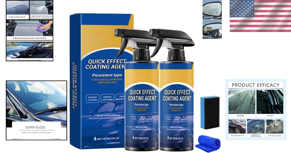 Advanced Car Quick-Acting Coating Agent Spray, Car Coating Spray, Quick Effect