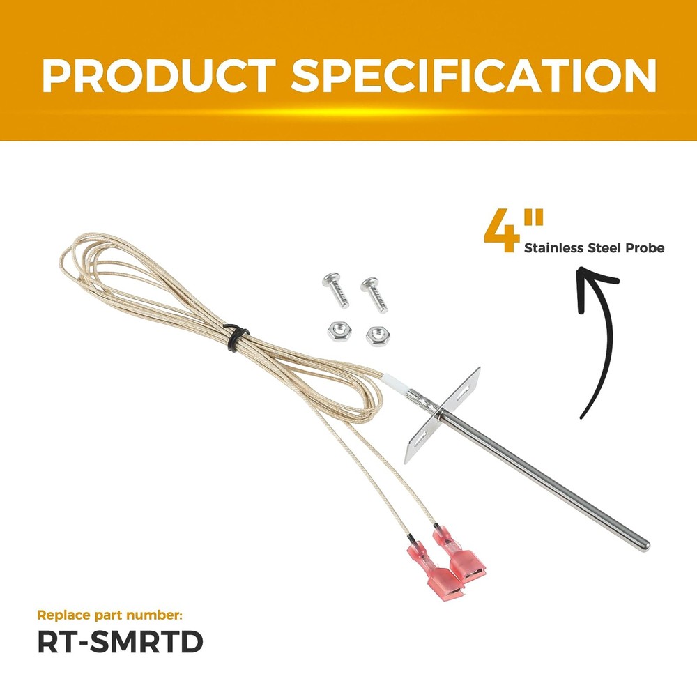MOOTVGOO 4" Temperature Probe, Small Temp Sensor Probe RTD