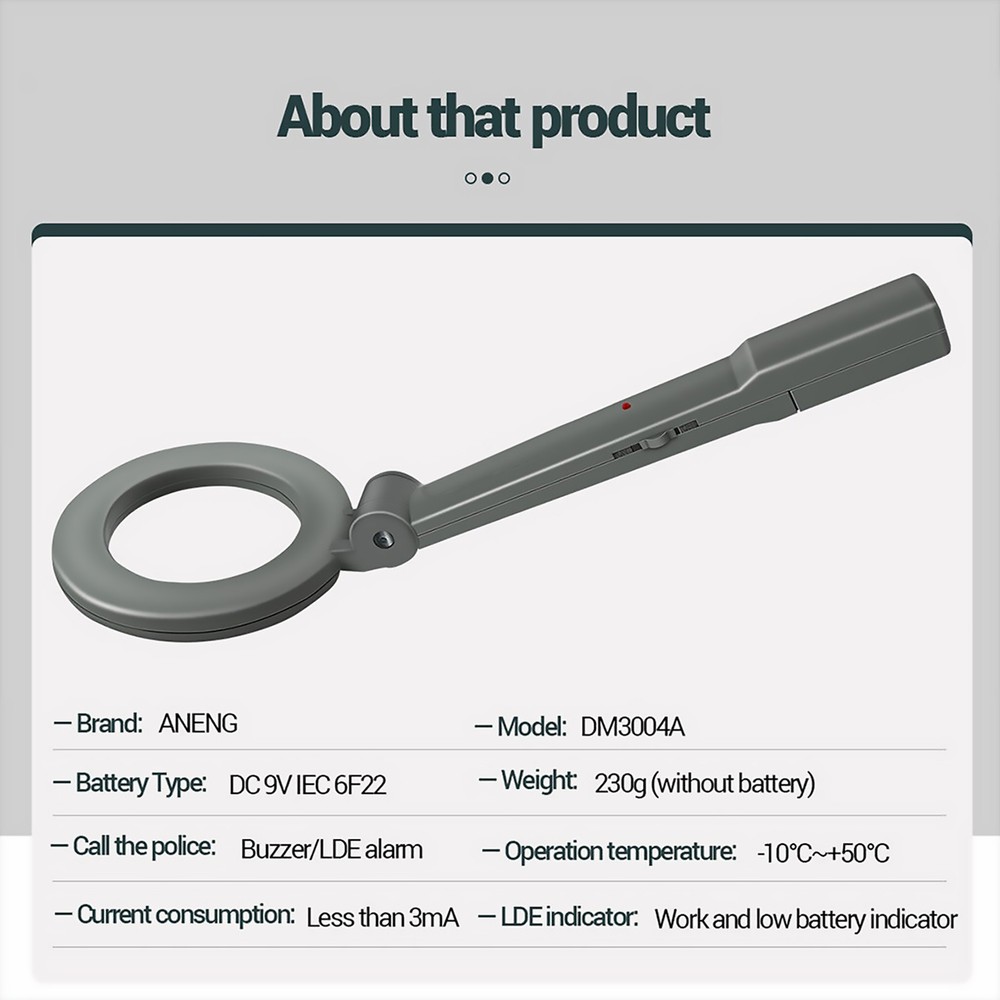 Handheld Metal Detector Airport Security Scanner High Sensitive Testing Tool d