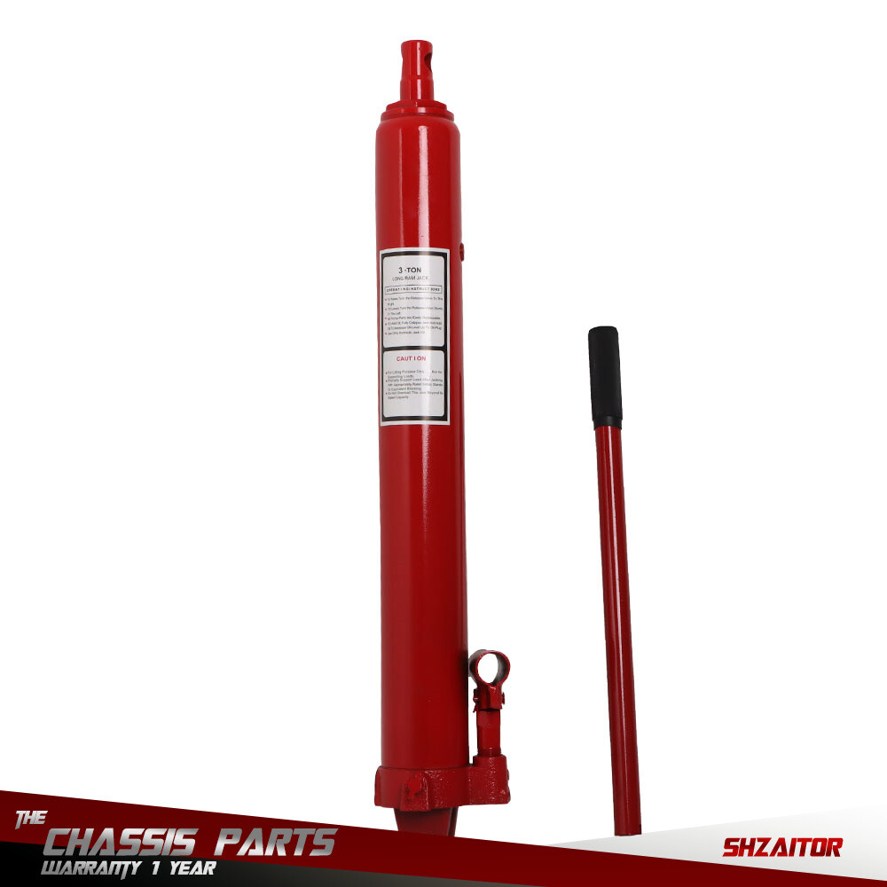 For Engine Lift Hoist Cherry Picker 3 Ton Hydraulic Long Ram Jack Manual Pump