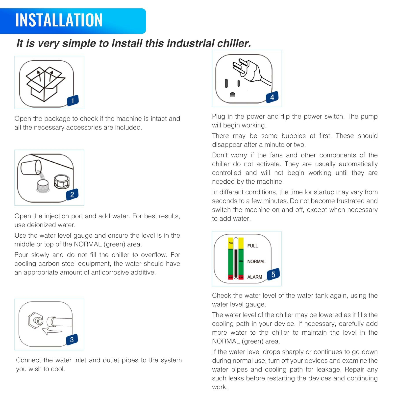 OMTech CW-5200 Industrial Water Chiller for CO2 Laser Engraving Cutting Machines