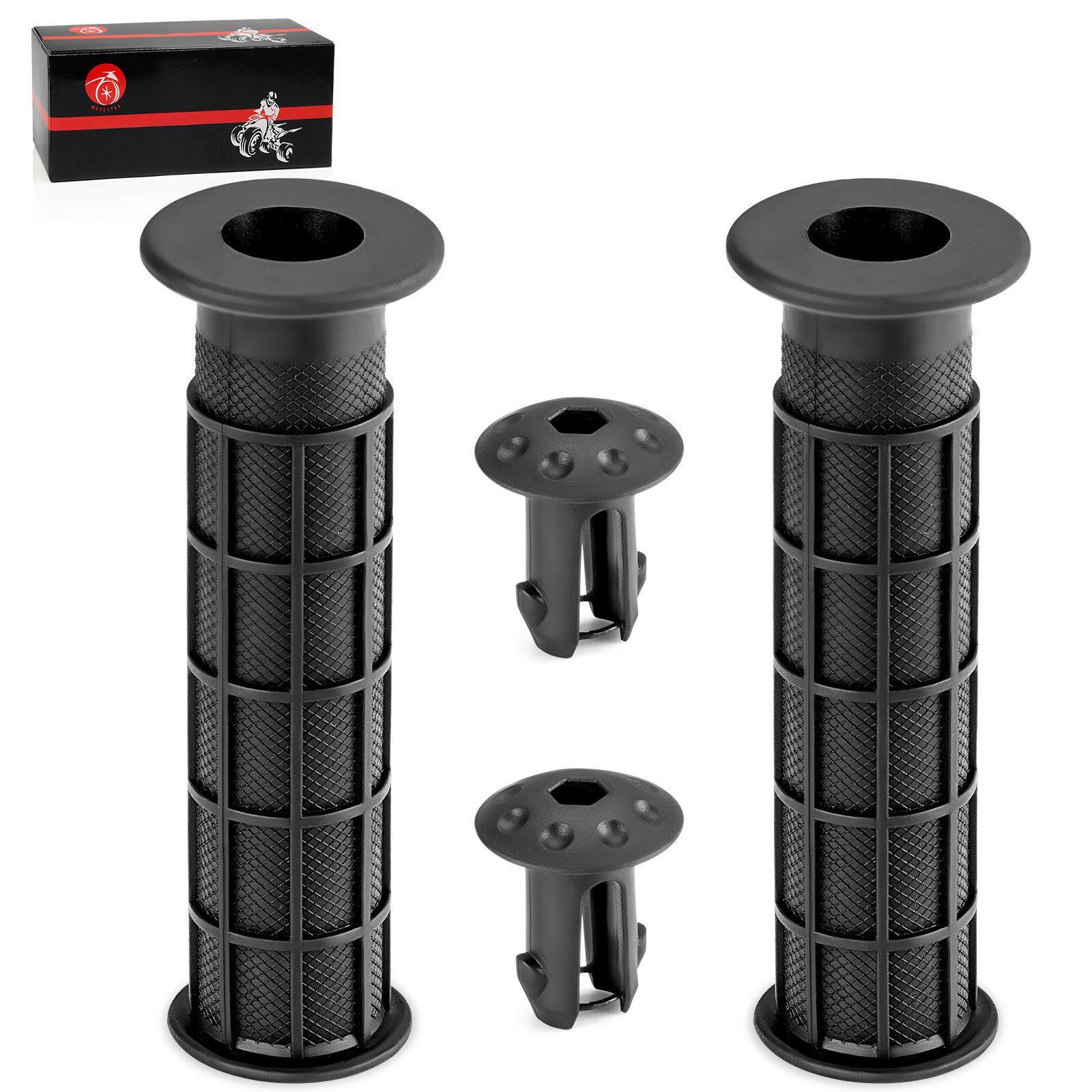 07-24 For Honda Recon Rancher Foreman Rubicon Rincon Handlebar Grips & End Caps
