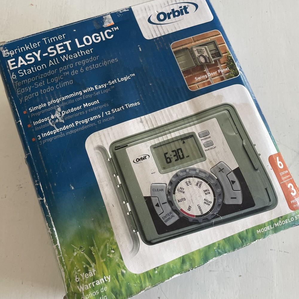 Orbit 57896 Simple Programming 06-Station Easy-Set Logic Indoor/Outdoor Sprinkle