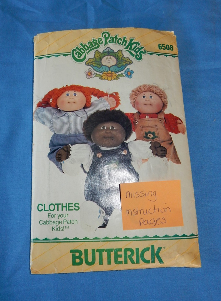 Vintage Cabbage Patch Clothes Butterick Patterns Preemie & 16" Doll PLEASE READ