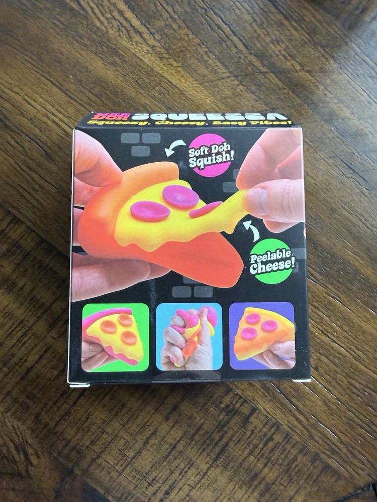Authentic NeeDoh Squeezza Pizza Nee Doh Squishy Toy (Random Variant)