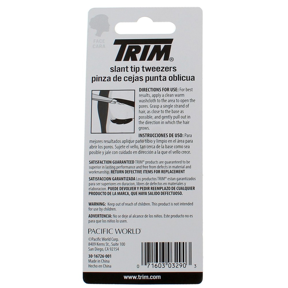 2 Pack Trim Easy Hold Slant Tip Tweezer