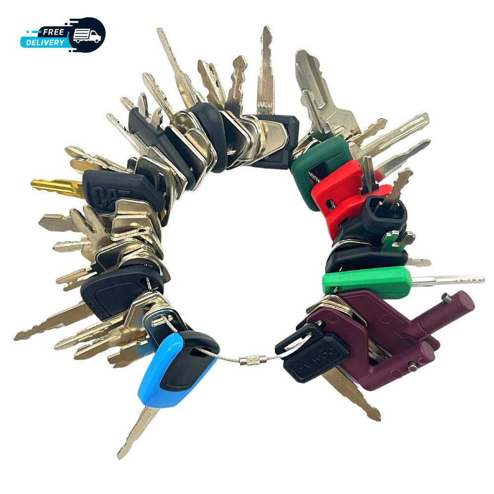 42Heavy Equipment Keys Master Set Construction Machine Operator Ignition Key Set