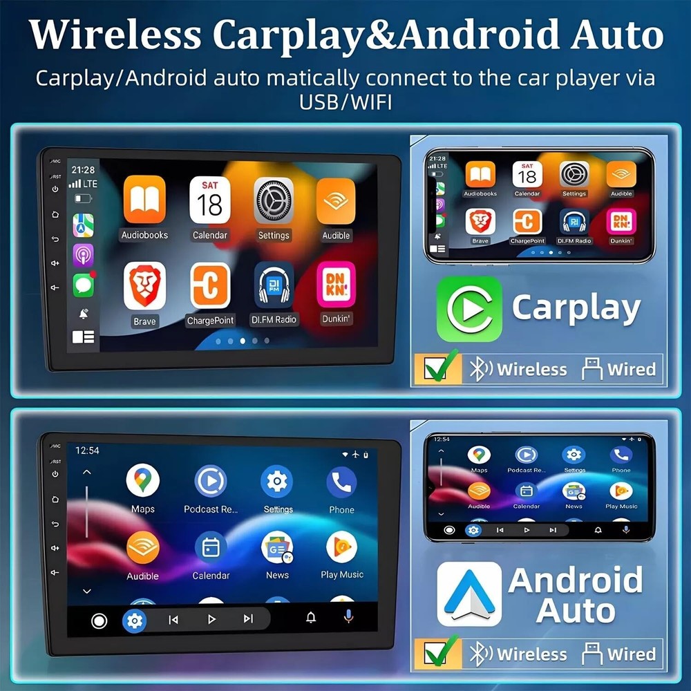 Double Din Stereo for MKX 2007-2009 Android 14 7" Touch Carplay Android Auto GPS