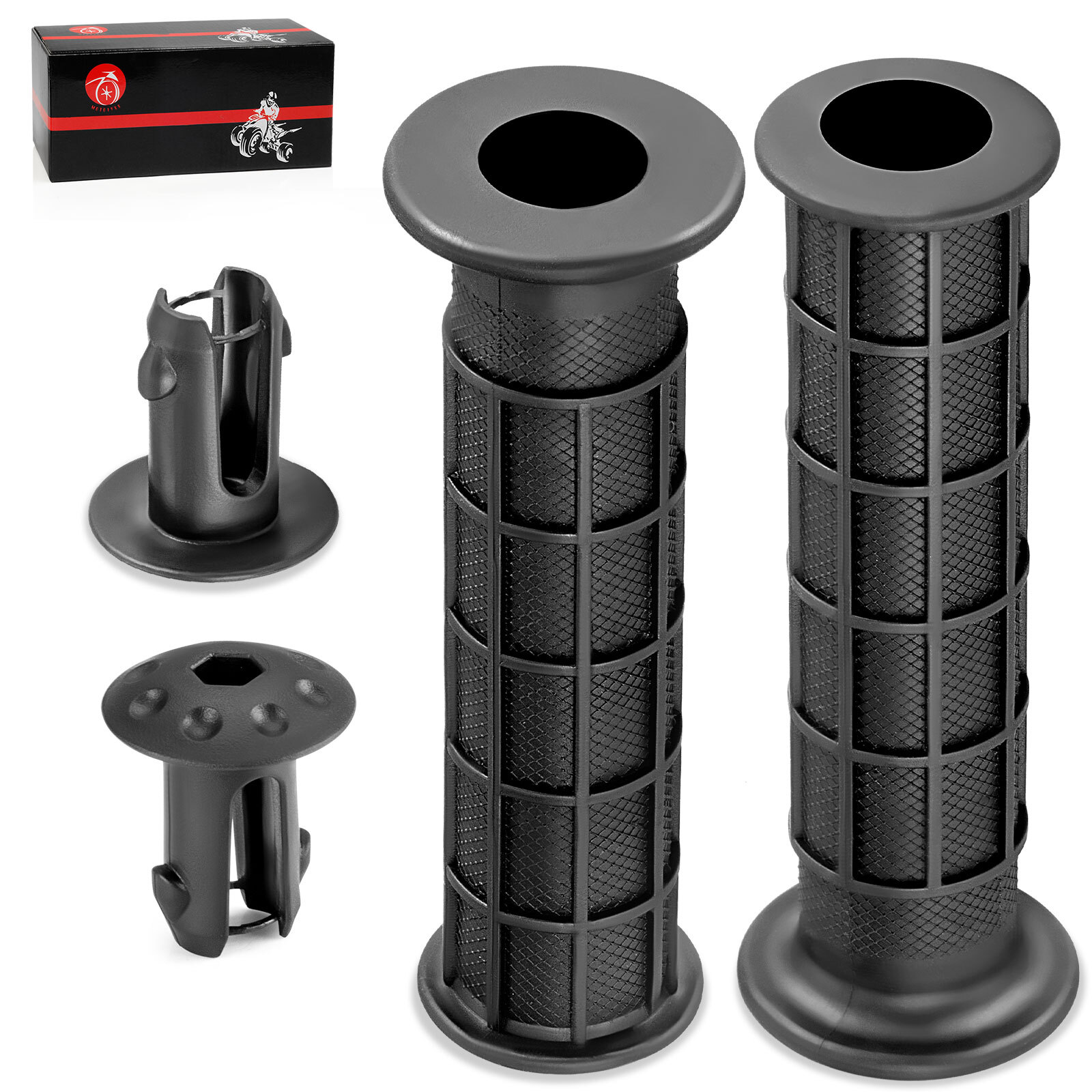 07-24 For Honda Recon Rancher Foreman Rubicon Rincon Handlebar Grips & End Caps
