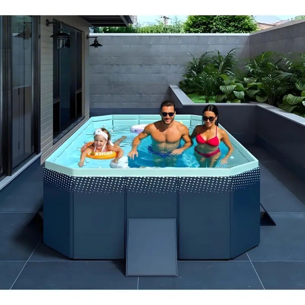 1.6 Meters Inflatable Pool w Foldable Storage & Large Water Injection Capacity