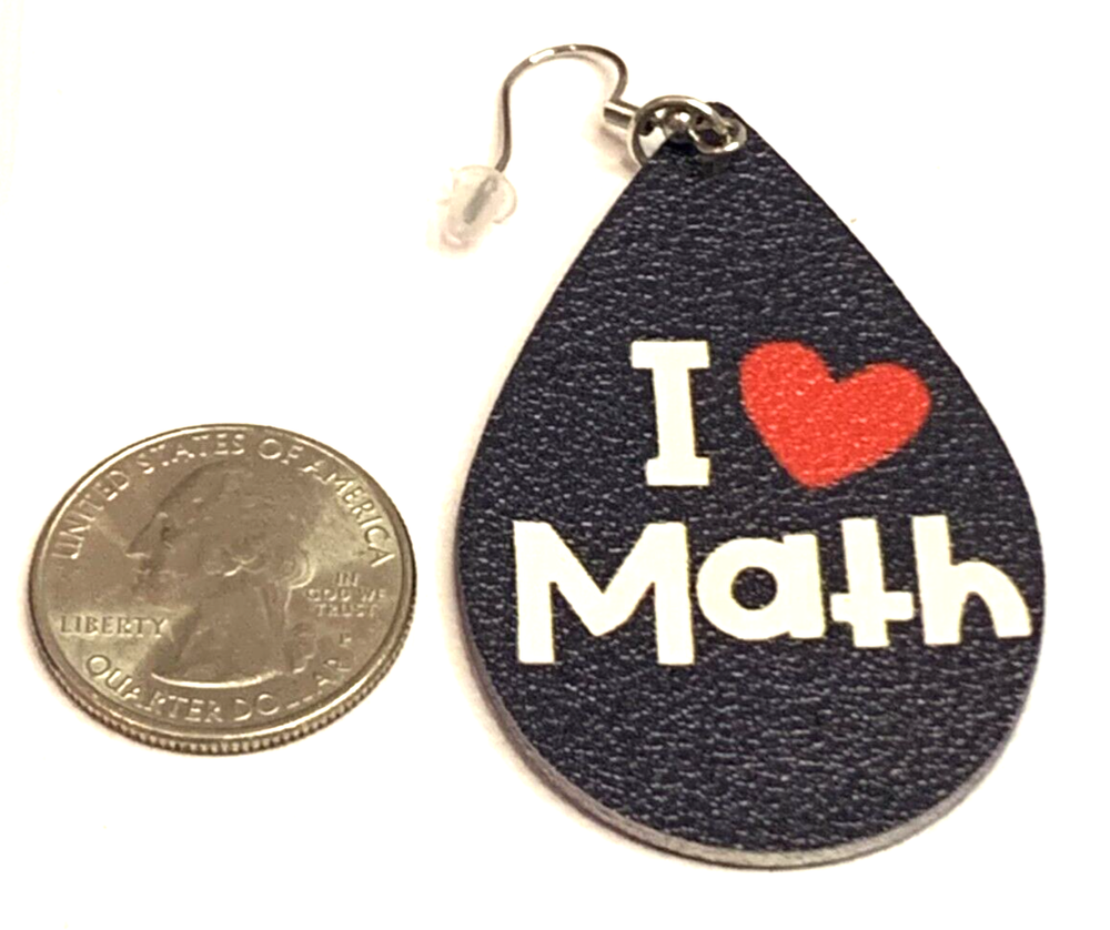 Math Earring, Teacher Earring, Back to School, Educator Earring, Gift Idea, Math