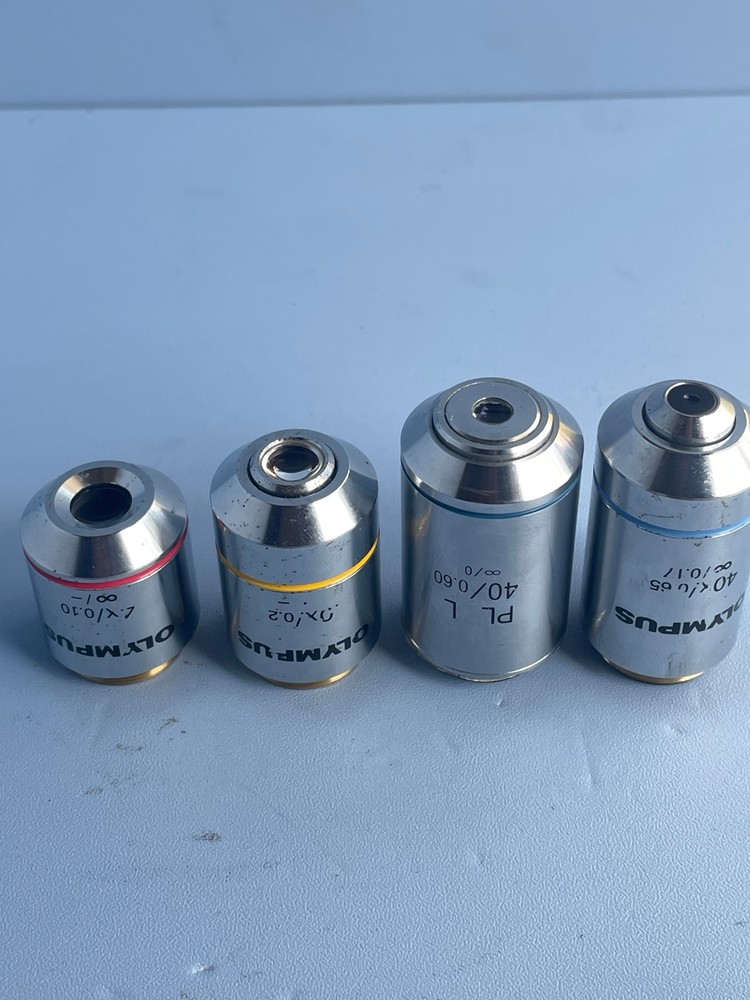 Olympus microscope objective lens Infinite distance Plan 4/10/40/40