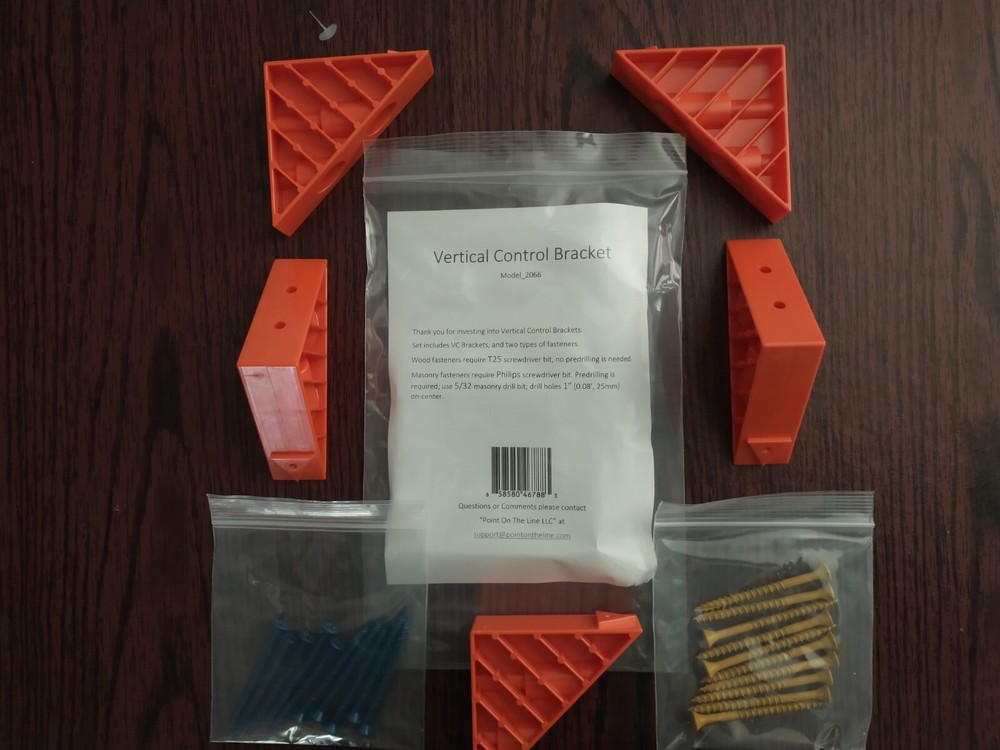 Vertical Control Bracket; Set of 5