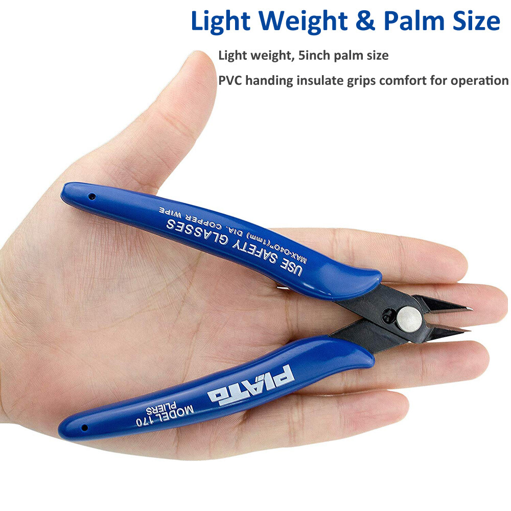 5/10pcs Plato170 Electrical Flush Wire Cutter Electronic Diagonal Plier Nipper