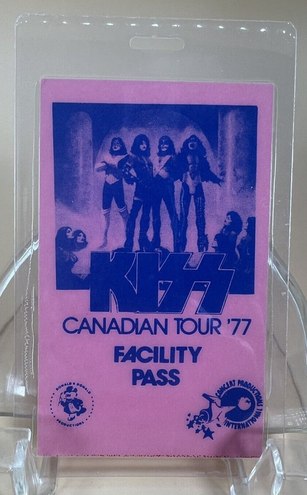 KISS 1977 Canadian Tour Laminated Backstage Pass