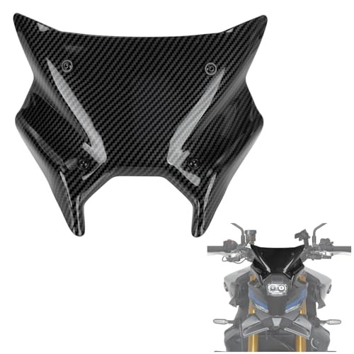 Windshield for MT-09 2024 2025, Windscreen Double Bubble Carbon fiber pattern