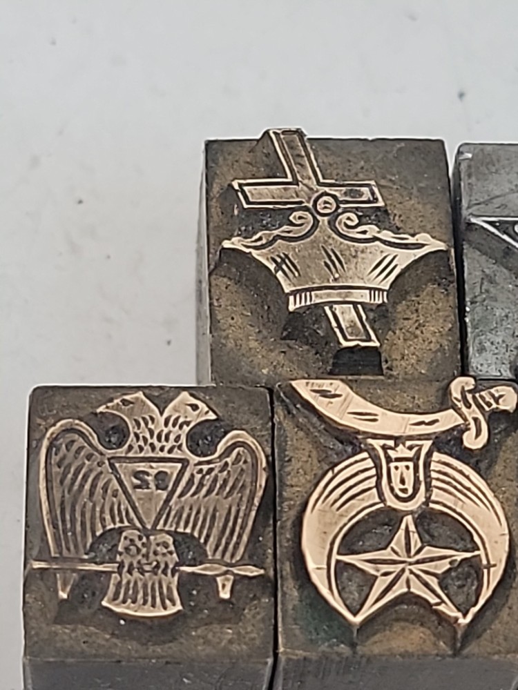 Freemason Brass Letterpress Blocks