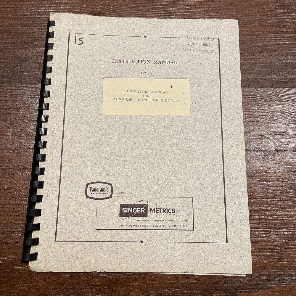 Panoramic Auxiliary Function Unit C-2 Operating Manual