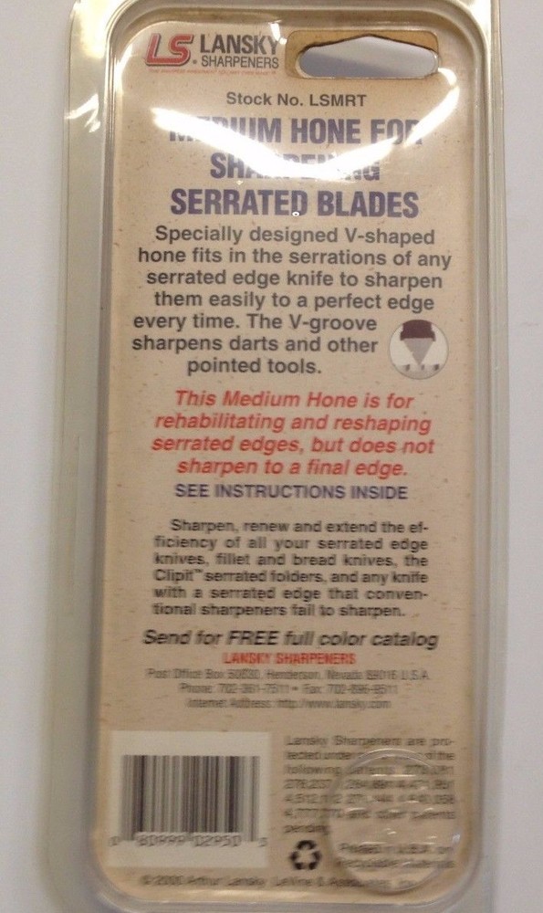 LANSKY - MEDIUM HONE FOR SHARPENING SERRATED BLADES # LSMRT