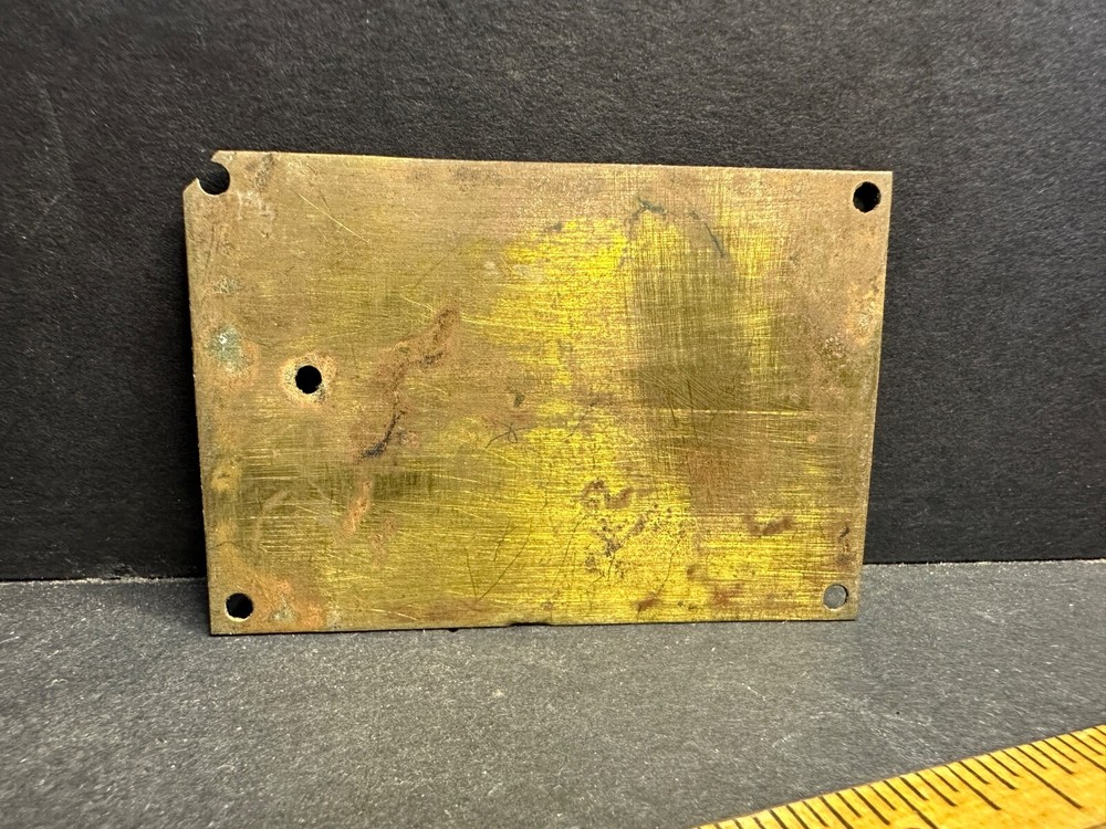 Brass Data Plate, NASH HYTOR Compressor, South Norwalk, CT