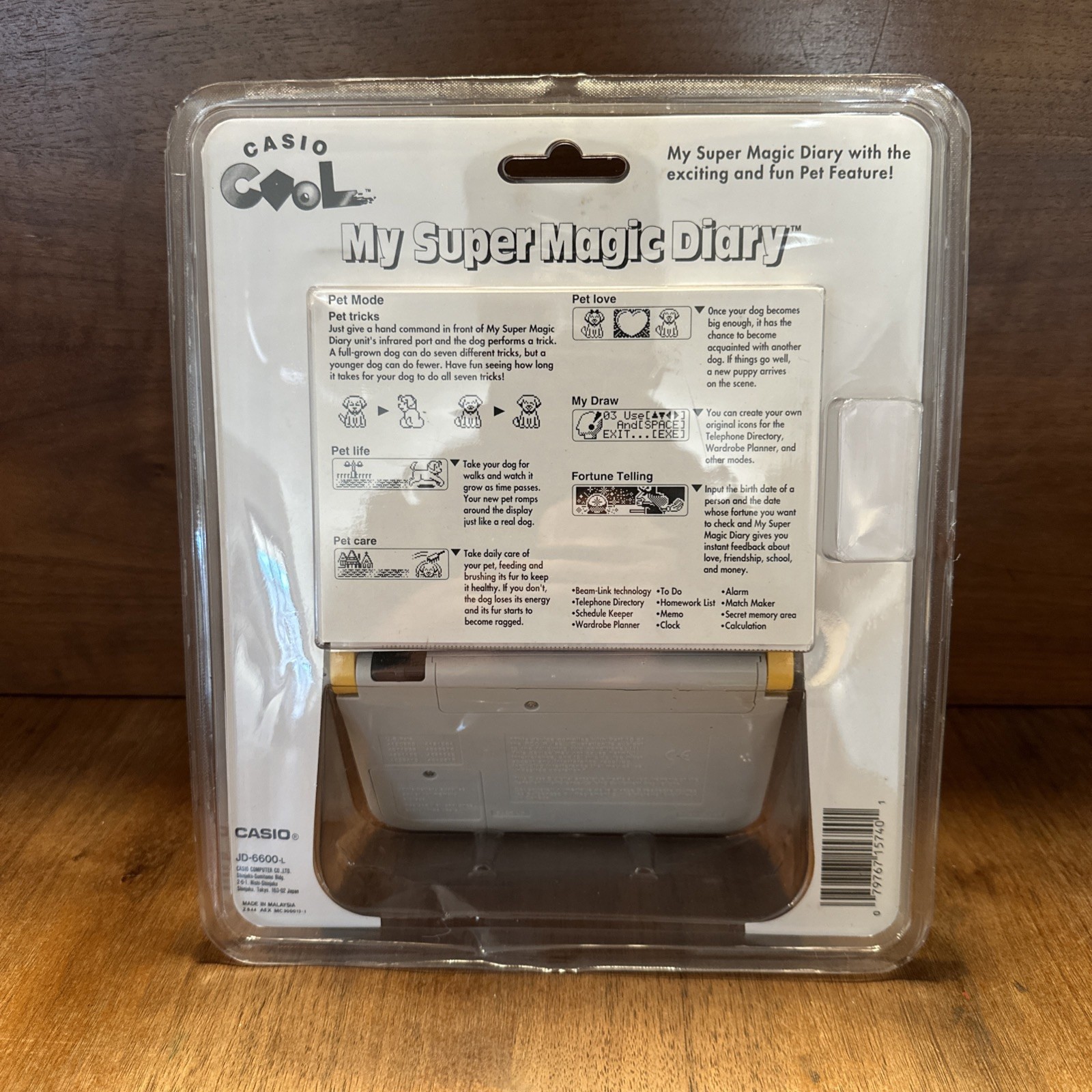 BRAND NEW RARE JD-6600 Casio My Super Magic Diary Pet Action