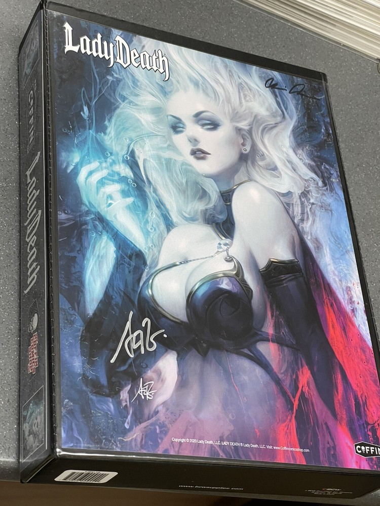 Lady Death hard box comic protector signed by Artgerm