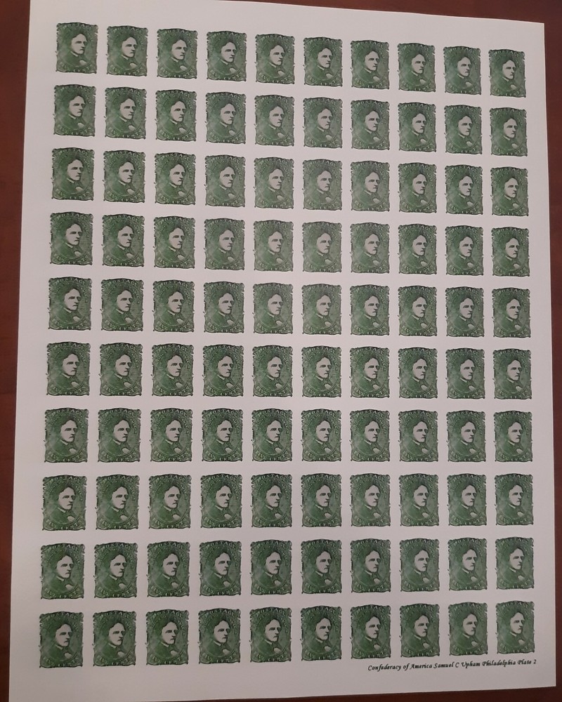 Confederate states Facsimile Lithograph reproduction Samuel C.upham Plate 2....