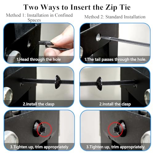 100PCS Upgraded Nylon Universal Cable Tie Buckle,Self-Locking 100pcs