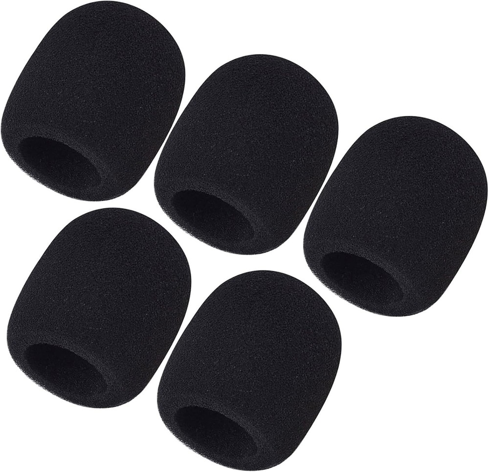 Soft Foam Windscreen Set for Handheld Microphones - 5 Pack Essentials