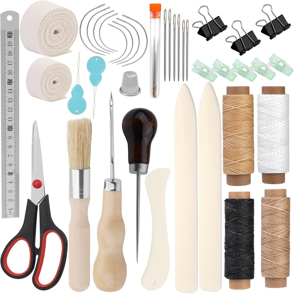 41 Pcs Book Binding Kits 3 Pcs Bone Folder Paper Creaser Paper Folding Tool B...