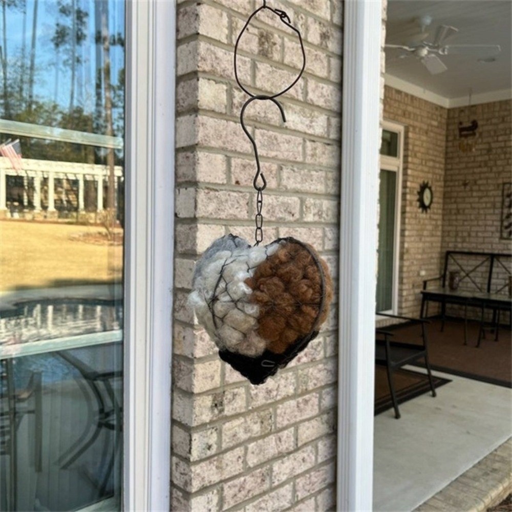 Heart Shape Alpaca Fiber Bird Nesting Heart Outside Gifts
