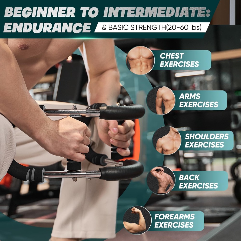 SakerPlus Twister Arm Trainer: Adjustable Chest Expander & Forearm Strength Work