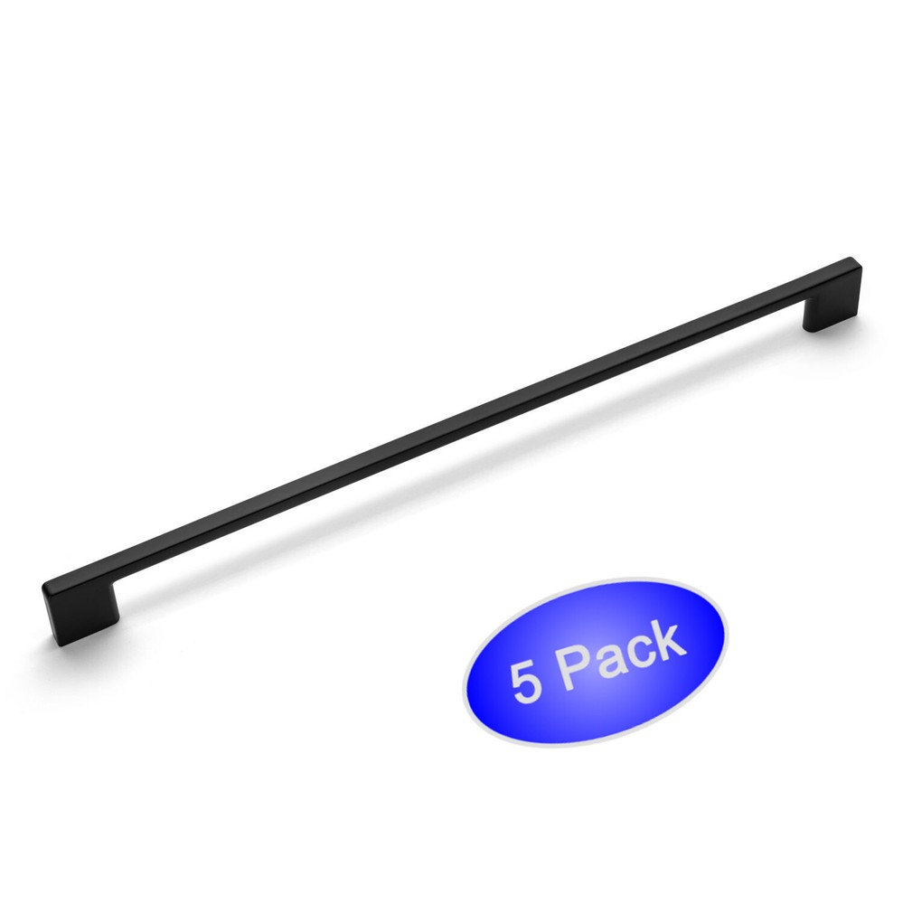 *5 Pack* Cosmas Cabinet Hardware Flat Black Modern Handle Pulls #11244-320FB