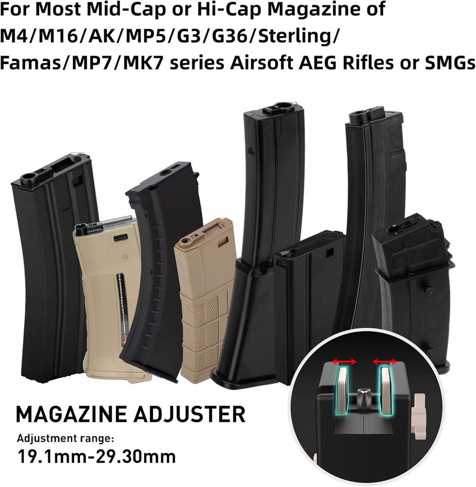 Universal Airsoft Speed Loader for 6Mm BBS, 1600-Round Large Capacity Speed Load