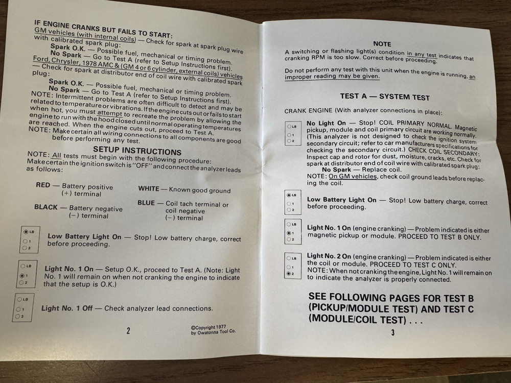OTC 7220K Electronic Ignition Analyzer Tester