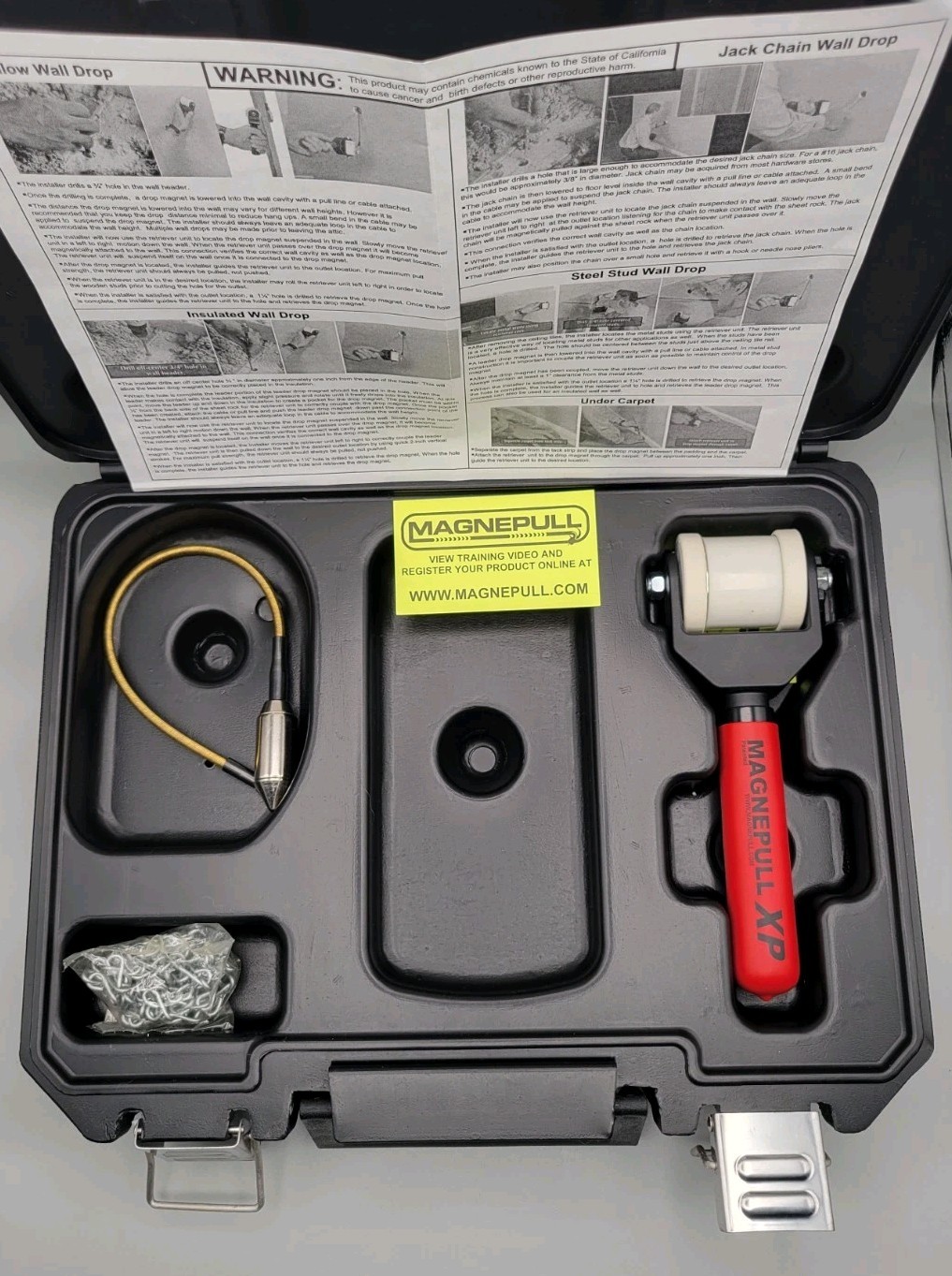 Magnepull XP1000-LC Magnetic Wire Puller Fishing System Electrical Tools DIY Pro