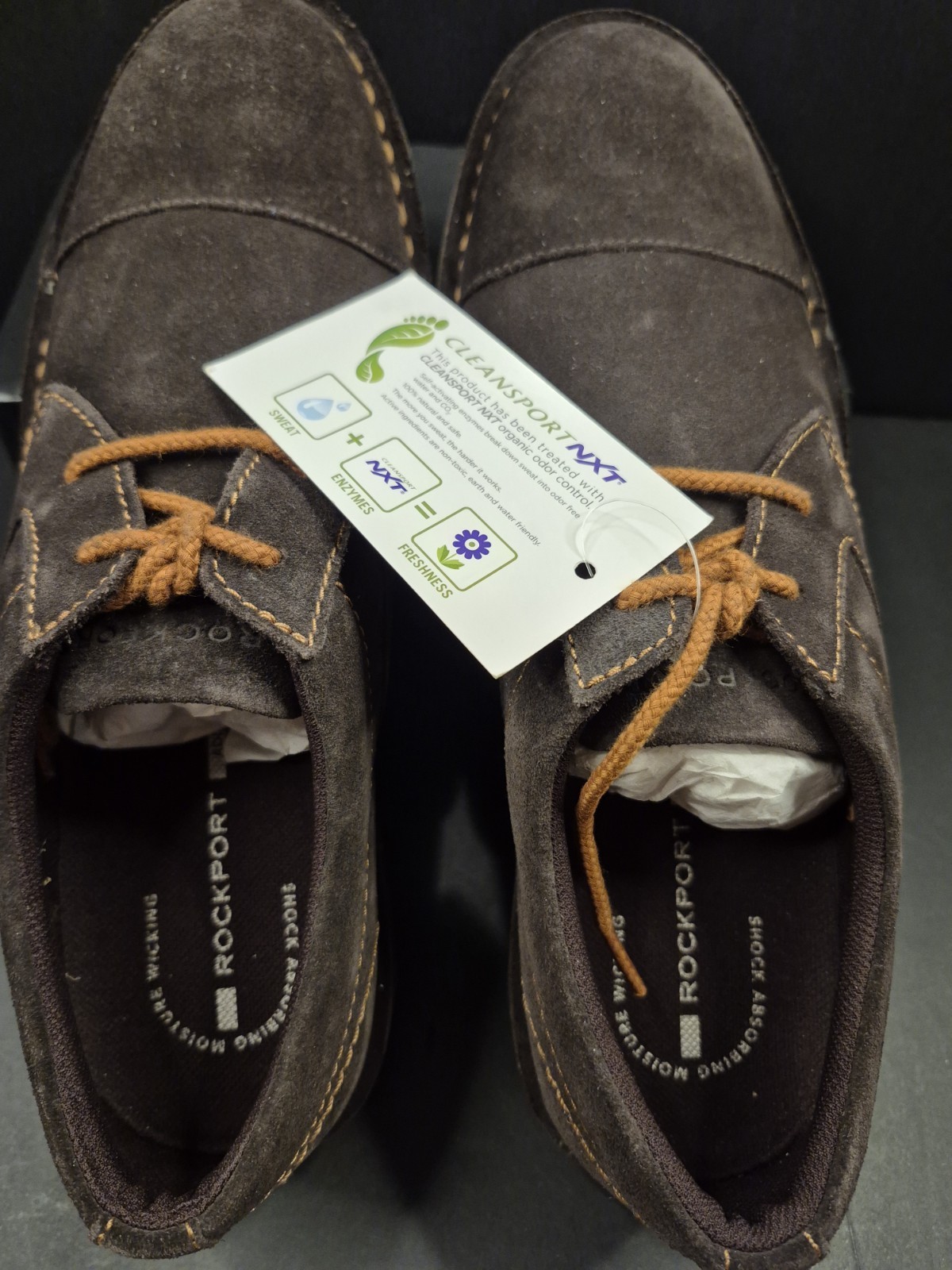 ROCKPORT ADIPRENE BY ADIDAS URBANEDGE CAP TOE BROWN SUEDE 10M V78320 NIB!