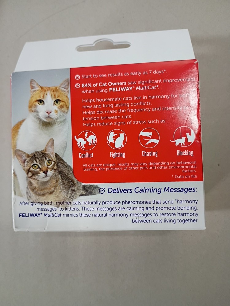 Feliway Multicat Diffuser refill, 48ml - 2 Pack Exp 07/2026