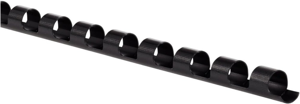 Effortless Document Binding with 1/4” Black CombBind Spines, 125 Durable Spines
